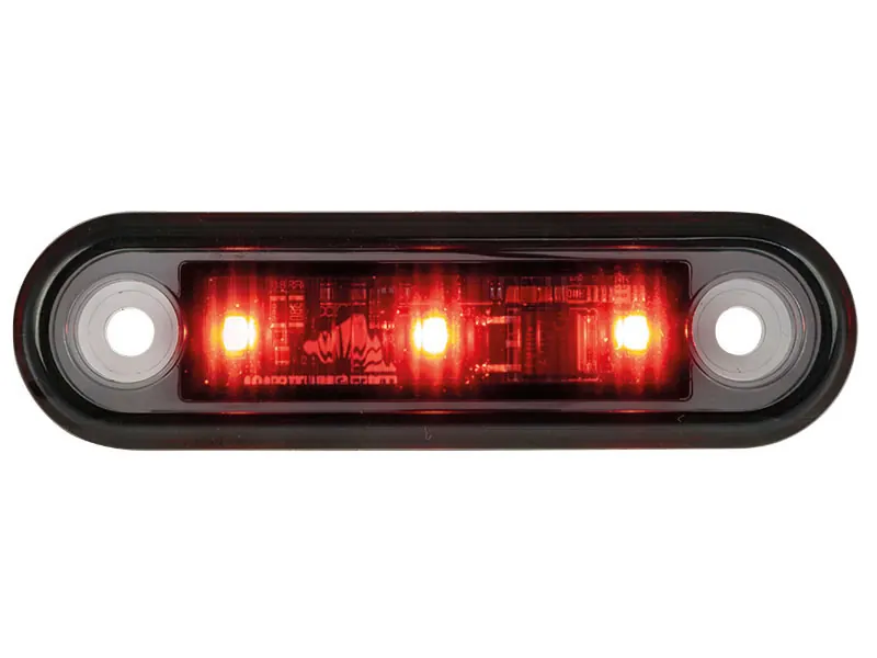 Optibeam Dark Phantom LED-positionsljus röd 79,5 x 22,5 mm, 5 m ADR-kabel - Bild 5