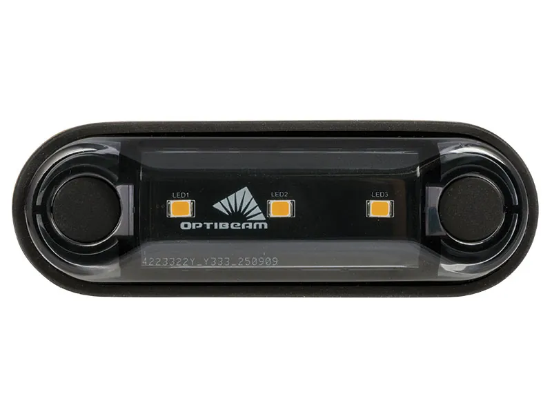 Optibeam Dark Phantom LED-positionsljus gul 85,4 x 28,1 mm, 5 m ADR-kabel - Bild 2
