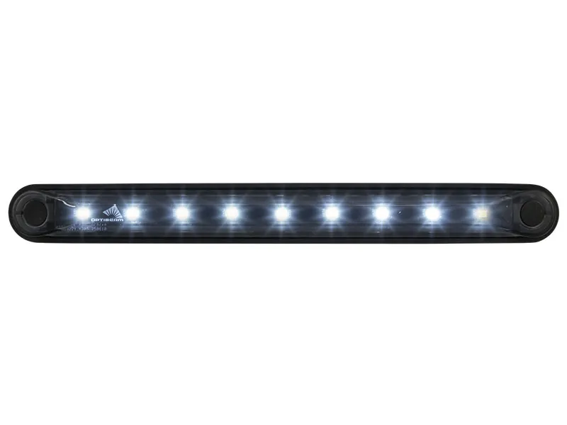 Optibeam Dark Phantom LED-positionsljus vit 239,4 x 24,6 mm, 5 m ADR-kabel - Ledextraljus.eu