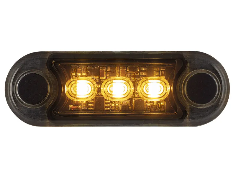 Optibeam Dark Phantom LED-blixtljus gult R65 10-36V, ADR-kabel