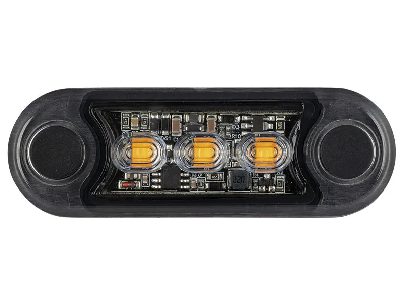 Optibeam Dark Phantom LED-blixtljus gult R65 10-36V, ADR-kabel - Bild 2