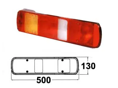 Extra Glaskåpa för LED-Bakljus 500x130mm - Reservdel till Ramljus - Ledextraljus.eu