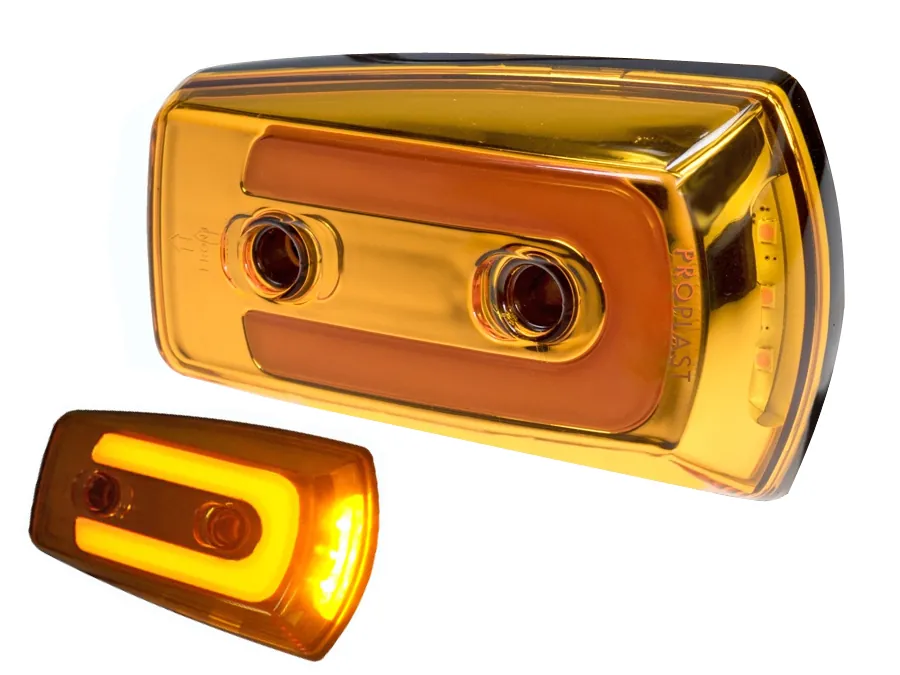 PROPLAST LED Sidopositionsljus Gul 9-33V 120x70mm ECE-godkänd - Ledextraljus.eu