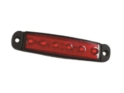LED Sidomarkeringsljus Röd 6xLED 12-24V E-godkänd Ytmontage - Ledextraljus.eu