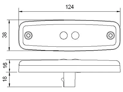 Trucklite LED Sidomarkeringsljus Rött 12-24V med Reflektor och AMP-kontakt - Bild 2