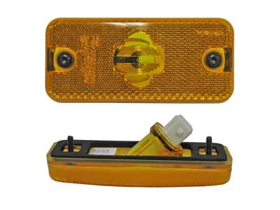 Sidomarkeringsljus Bärnstensgult med Reflektor - 110x50mm T10 Sockel - Ledextraljus.eu