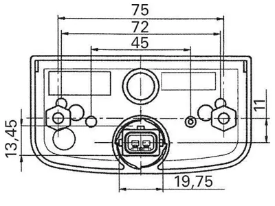 Skyltbelysning 12-24V Svart med BA15s-sockel för Fordon - Bild 2