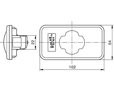VIGNAL LED Sidomarkeringsljus 24V Bärnstensgul med Reflex för Lastbilar - Bild 2