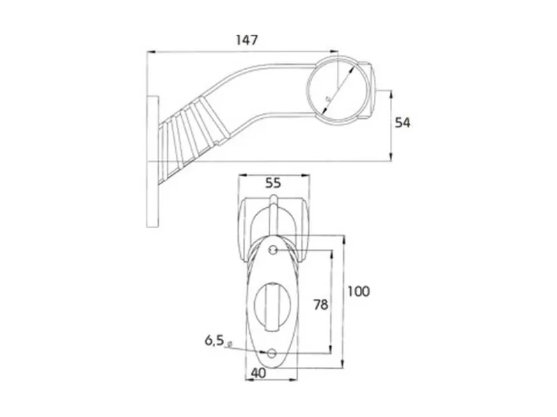 PROPLAST LED Sidomarkeringsljus 12-24V Vit/Röd/Gul med Flexibel Gummiarm - Bild 3
