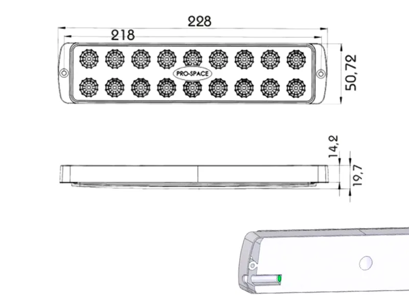 Proplast Pro-Space LED-innerbelysning ADR 24V 630lm - Bild 2