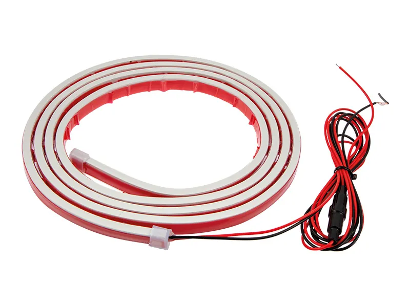 LED Motorhuvslist Vit 180cm 11-15V - Dekorativ Ljuslist för Biltuning - Bild 2