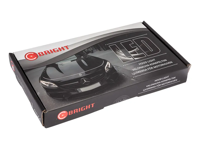 LED Motorhuvslist Vit 180cm 11-15V - Dekorativ Ljuslist för Biltuning - Bild 5