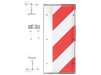 Bred Last Skylt Bak Vänster Extra Wide 250x530mm Rostfritt Stål - För Fordon Bredare Än 4 Meter - Ledextraljus.eu