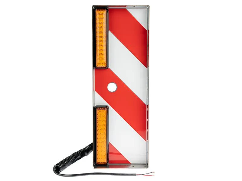 LED-ljusramp Bred Last Bärnstensgul 525x180mm 13.8-28V Höger Fram - Ledextraljus.eu