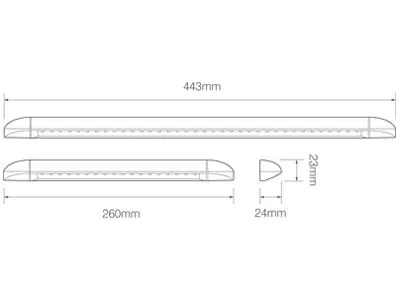 Led Autolamps Awning/Scene Lamp 260mm 12V 320lm Varmvit LED-belysning - Bild 2