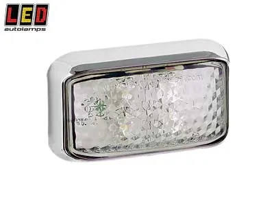 LED AUTOLAMPS Sidomarkeringsljus Vit 12-24V Kompakt Ytmontage - Ledextraljus.eu