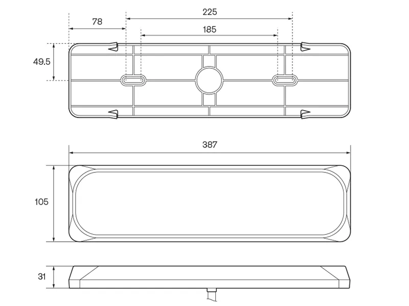 LED Autolamps LED-bakljus 387mm 12-24V Multifunktion - Bild 3