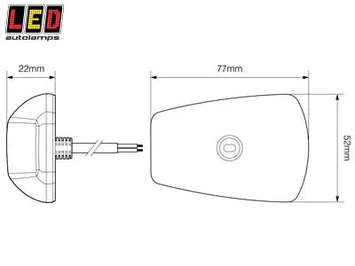 LED AUTOLAMPS LED-Sidoyttermarkeringsljus Bärnstensgul 9-32V Par - Bild 3