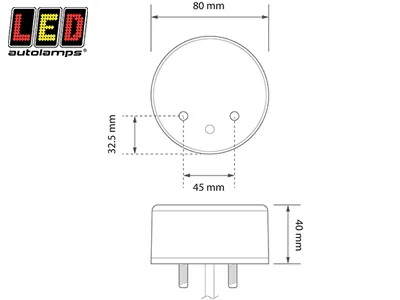 LED AUTOLAMPS Front Blinkers/Positionsljus 12V med 34 LED ø80mm - Bild 2