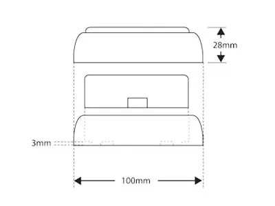 LED AUTOLAMPS LED Dimbakljus 12-24V Svart Fäste ECE-Godkänt 60mm - Bild 3