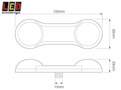 LED Autolamps DogBone Kombilampor 12V - Tvillingpaket med Bromsljus, Bakljus & Blinkers - Bild 2