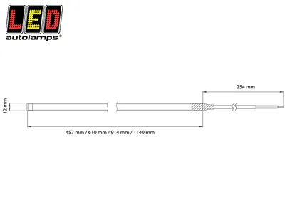 LED-list 1140mm Vit 69 LED 800lm 12V Flexibel Vattentät - Bild 3