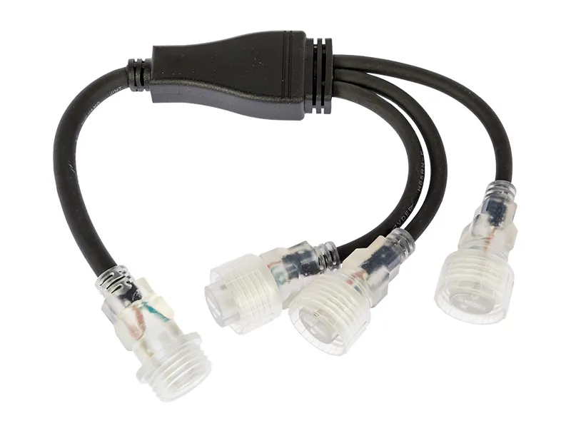 LEDWISE WORK Y-grenuttag för tre LED-lister - Professionell förgreningsadapter - Ledextraljus.eu