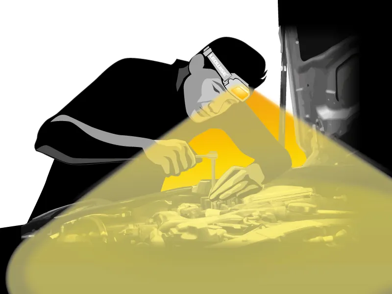 LEDWISE Workline Pannlampa LED 300lm USB-C Laddbar med Rörelsesensor - Bild 5