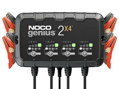 NOCO Genius 2X4 Batteriladdare, 4-bank, 6/12V, 4X2A - Ledextraljus.eu