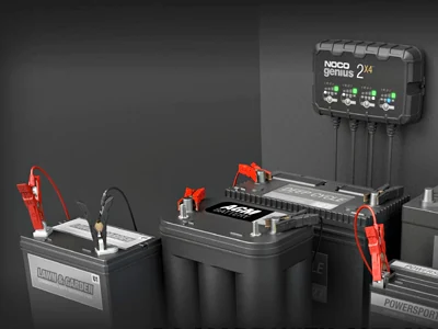 NOCO Genius 2X4 Batteriladdare, 4-bank, 6/12V, 4X2A - Bild 4