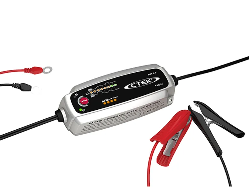 CTEK MXS 5.0 Power Kit Batteriladdare med Powerbank 5000mAh 8-stegs Automatisk Laddning - Bild 2