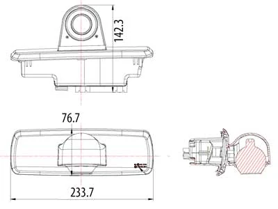 Bromsljuskamera till Opel Vivaro, Renault Trafic, Nissan NV300 2014- - Bild 4
