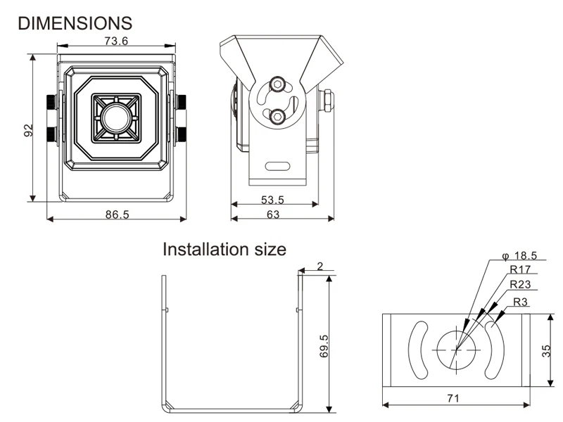NSD FULL HD Camera RST Heavy Duty 12V 4-pin IP69K - Bild 3