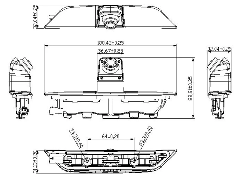 Bromsljuskamera för Ford Tourneo & VW Caddy 12V IP69K - Bild 6