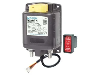 BLUE SEA Automatisk Laddrelä 500A 12V med Manuell Växling - Ledextraljus.eu
