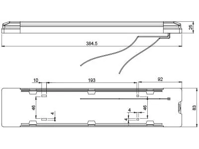 LED Innerbelysning 24V 2x4W 6000K Vit med Strömbrytare - Taklampa för Lastbil och Husbil - Bild 3