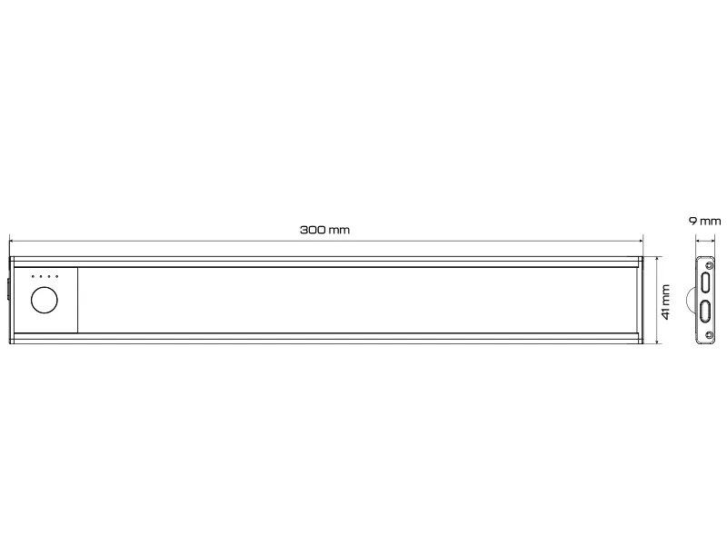 AUTOLINE Laddningsbar LED-innerbelysning med Rörelsesensor 52 LED USB-C 1500mAh - Bild 3