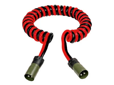 Startkablar spiralkabel 35 mm² 4m med 2-polig NATO-kontakt - Ledextraljus.eu