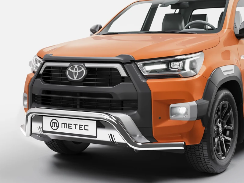 Spoilerbar med Stötfångarplatta för Toyota Hilux, Ö 60.00mm - Ledextraljus.eu