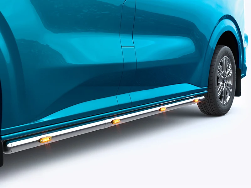 Sidobars för Ford Transit Custom (V710), Ö 60.00mm med Belysning - Ledextraljus.eu