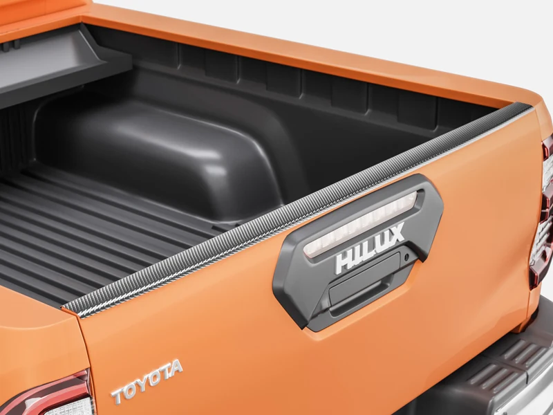 Skydd, kant på baklucka för Toyota Hilux - Ledextraljus.eu