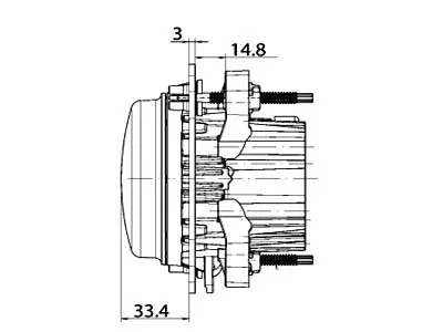LED Framljus Ø90mm 12/24V Halvljus Positionsljus Varselljus Höger/Vänster - Bild 3