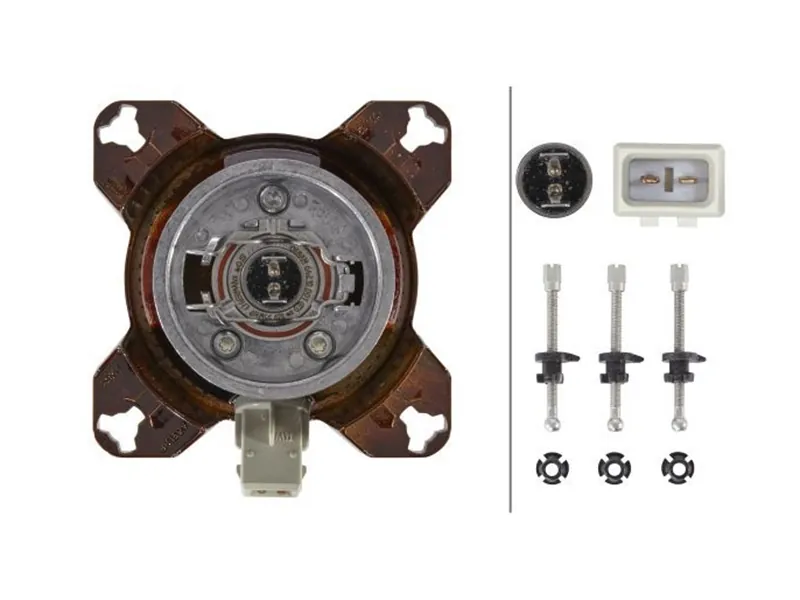 HELLA High Beam Framljus H7/BA9s 12V Vänster/Höger med Justeringsskruvar - Bild 2