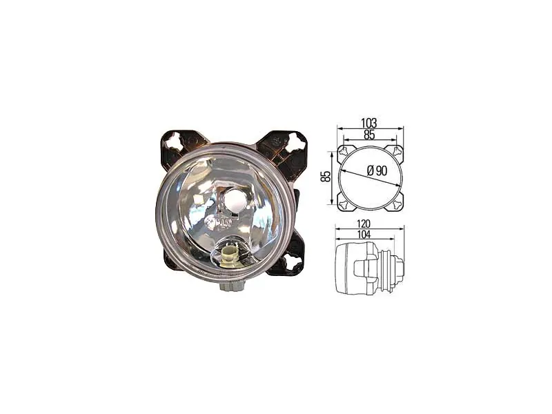 Hella xenon-fjärrljus ø 90 mm D2S, vänster/höger