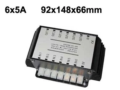 Universal spänningsomvandlare 6x5A 12V-24V till 12V - Ledextraljus.eu