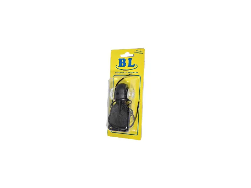 BL LED-markeringsljus vit/röd med rak gummiarm 12/24V