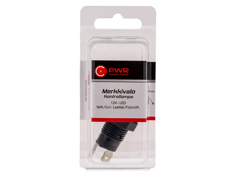 C-PWR LED-kontrollampa orange 12V för 17 mm hål - Bild 3