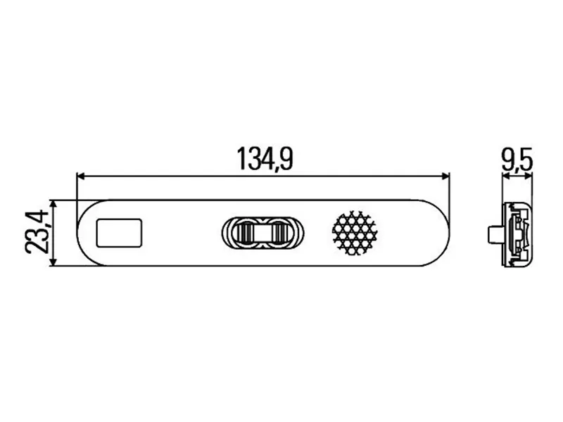 HELLA LED Sidomarkeringsljus 2-LED 135mm med 2-pin Kontakt - Bild 2