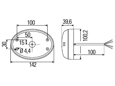 HELLA LED-Bakljus 24 LED 9-32V Kombiljus Broms/Baklykta - Bild 2