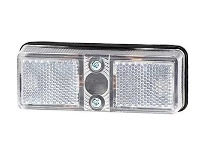 TALMU Sidomarkeringsljus Vit med Reflex 114x45x30mm - Ledextraljus.eu